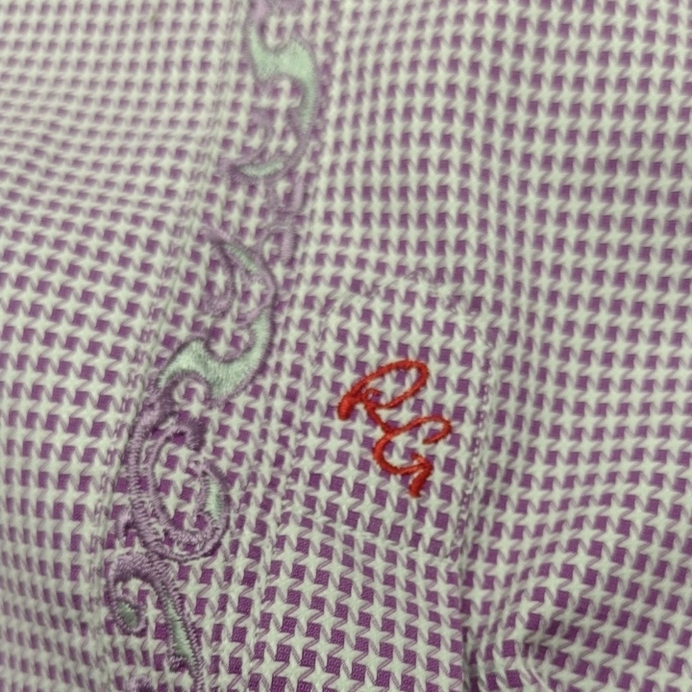 Robert Graham Lavender Checkered Button Down Shirt - image 7